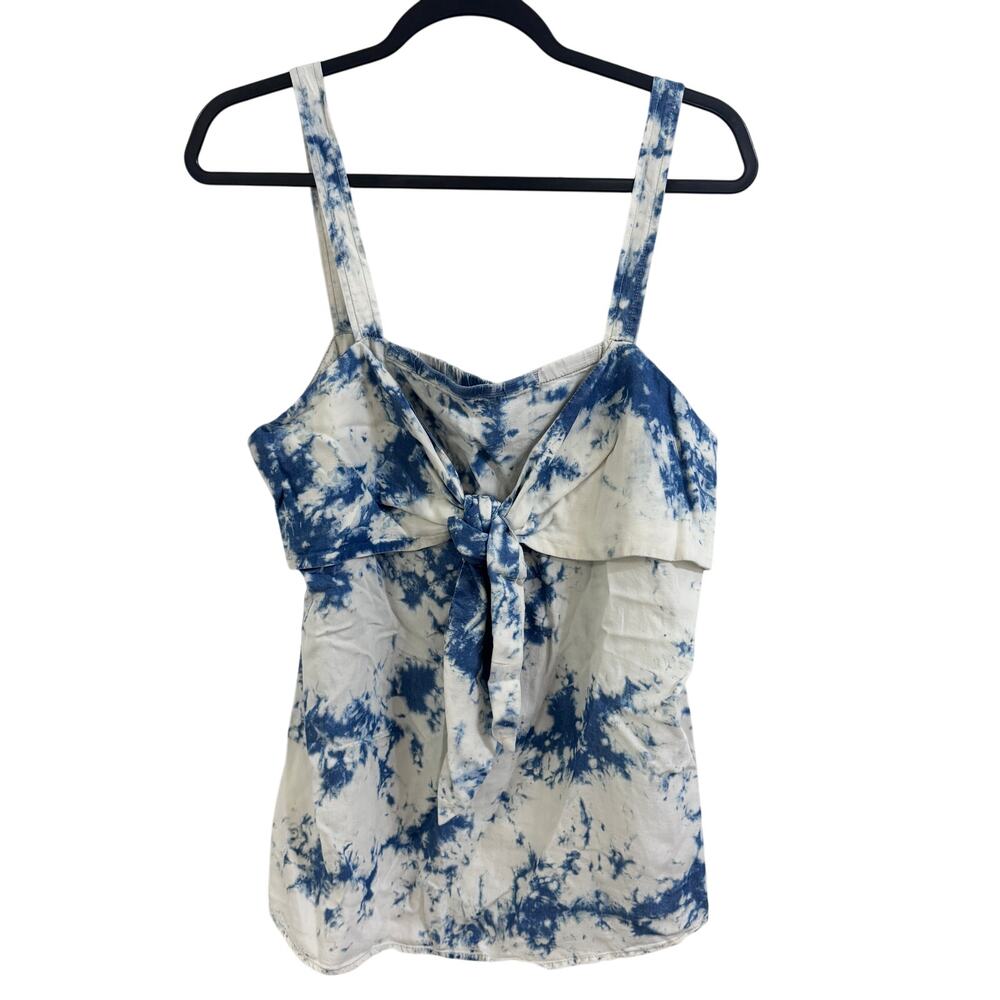 NWT 1250 C Tie Dye Tencel Front Tie Top L (1347)